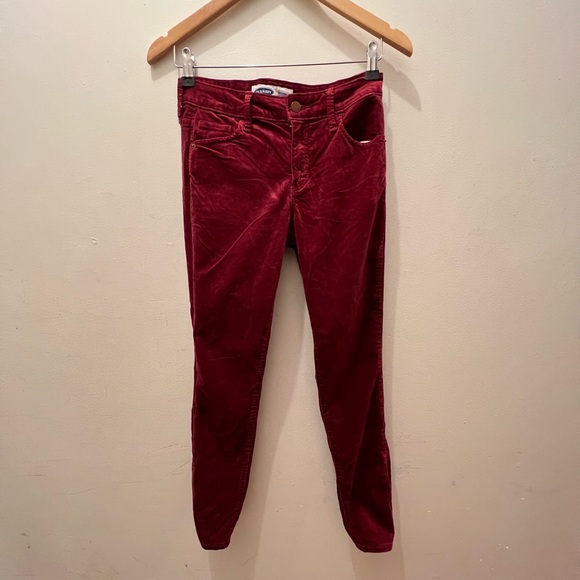 Old Navy Red Velvet Skinny Pant - Picture 5 of 9